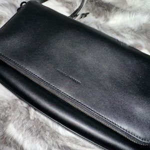 Rebecca Minkofff black handbag. Crossbody section fold over.Beautiful♥️